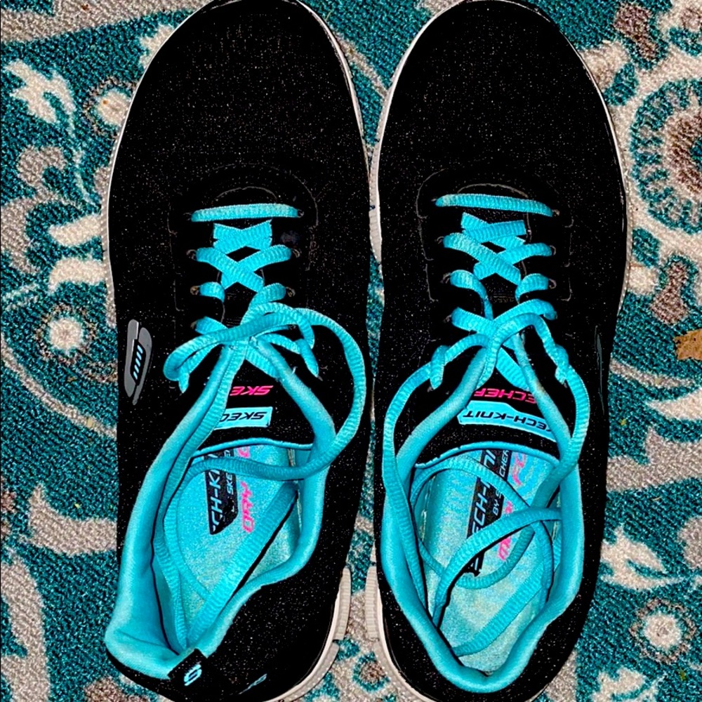 Skechers Flexsole black and teal - Picture 1 of 4